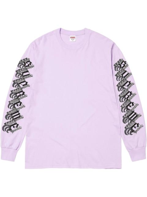 Supreme Old English L/S Top White ロンT Supreme Old English Collar Logo L S Top (SS21) - $88