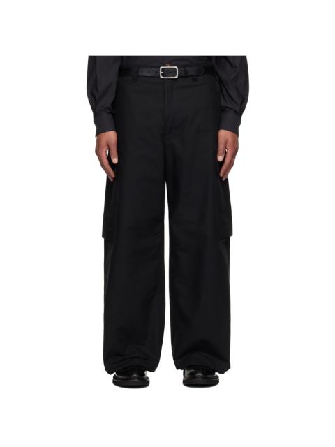 Comme des Garçons Homme Black Cotton Double Weave Weather Cargo Pants