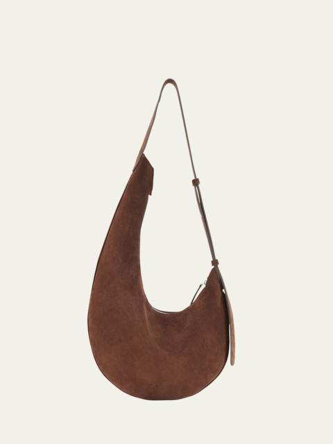 AESTHER EKME Lune Calfskin Suede Hobo Bag