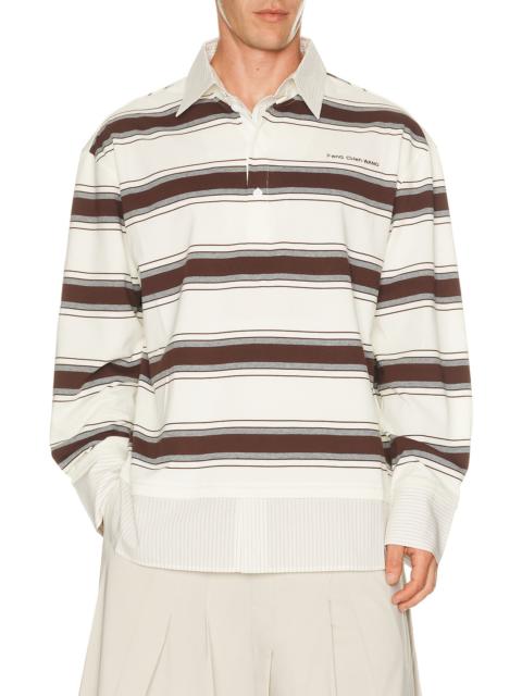FENG CHEN WANG Decontructed Long Sleeve Polo