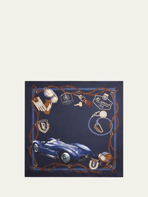 Ralph Lauren Men's Rl Speed Club Hemp and Cotton Pocket Square