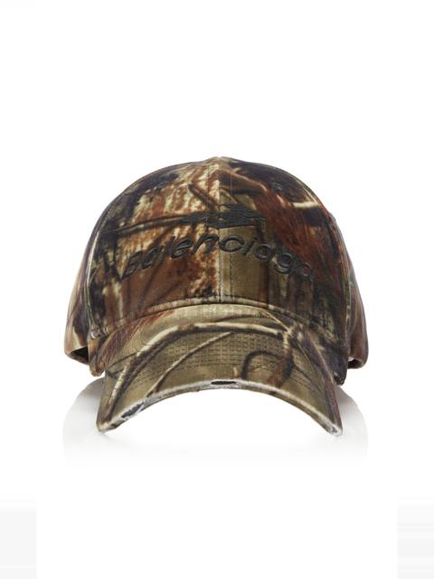 BALENCIAGA Logo-Embroidered Camouflage Cap brown