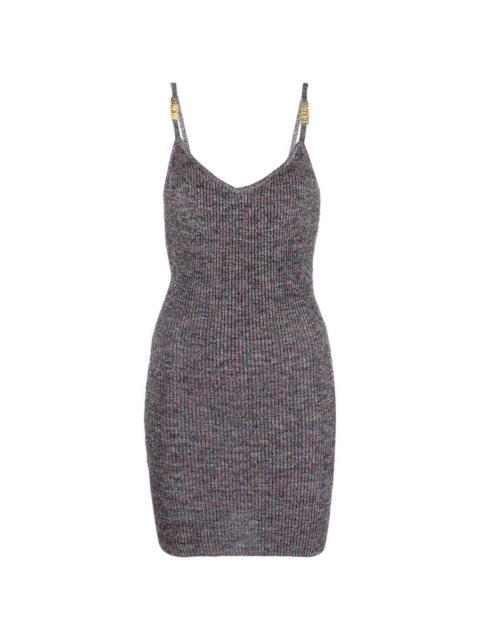 open-back mini knitted dress