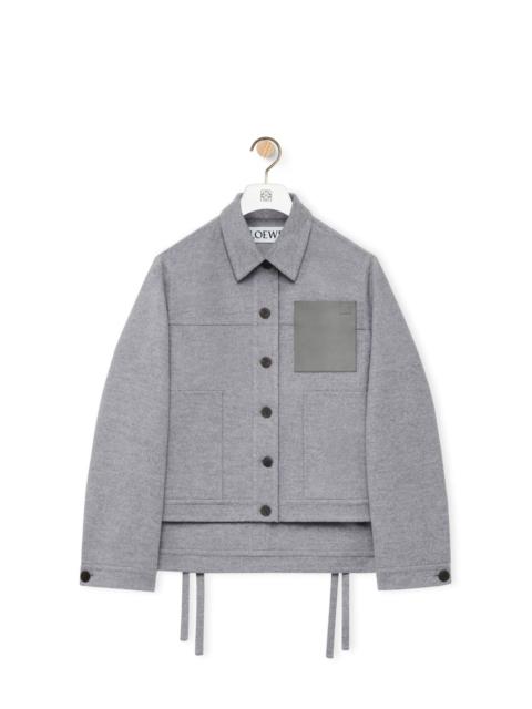 Workwear jacket in wool and cashmere