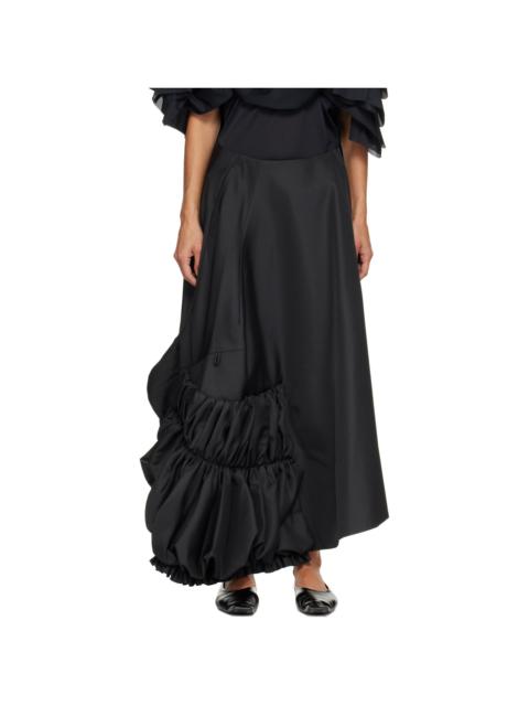 Comme Des Garçons Black Twill Midi Skirt