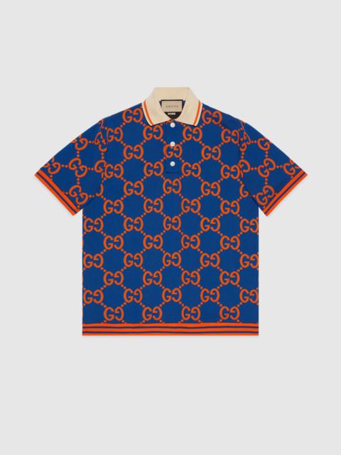 GUCCI GG cotton jacquard polo T-shirt