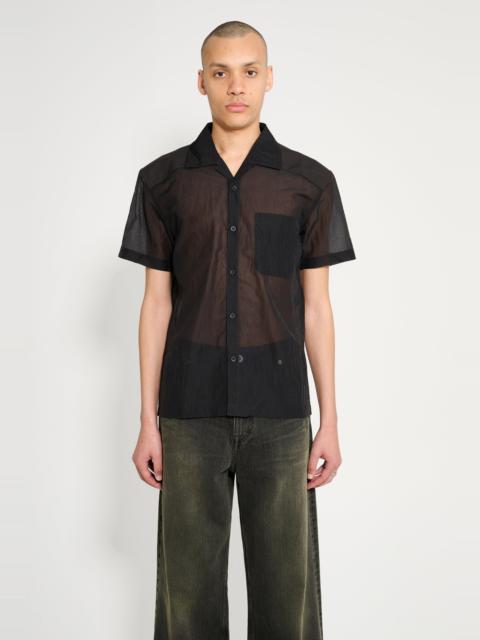 OLLY SHINDER OLLY SHINDER SHEER ARMY SHIRT WITH CORDURA YOKE BLACK