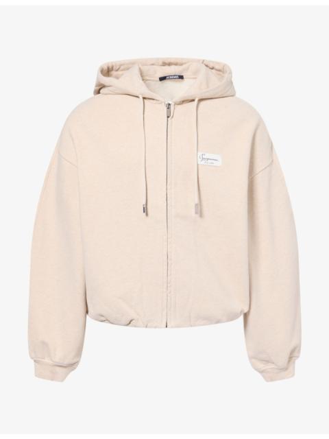 JACQUEMUS Brand-Patch Relaxed-Fit Cotton Hoody