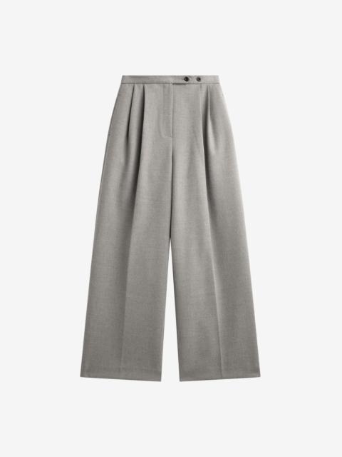 The Frankie Shop Haflso Pleated Wide Trousers - Beige Melange