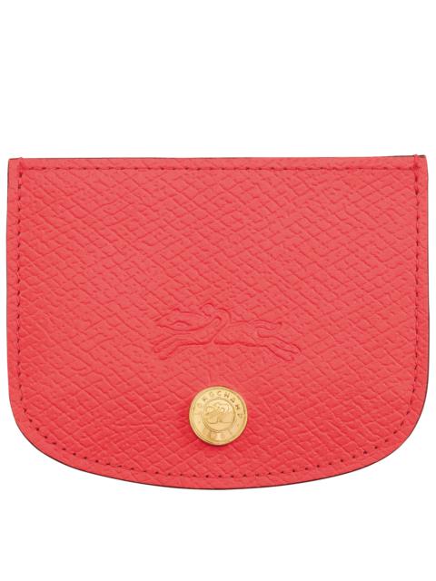 Longchamp Épure Card holder Strawberry - Leather