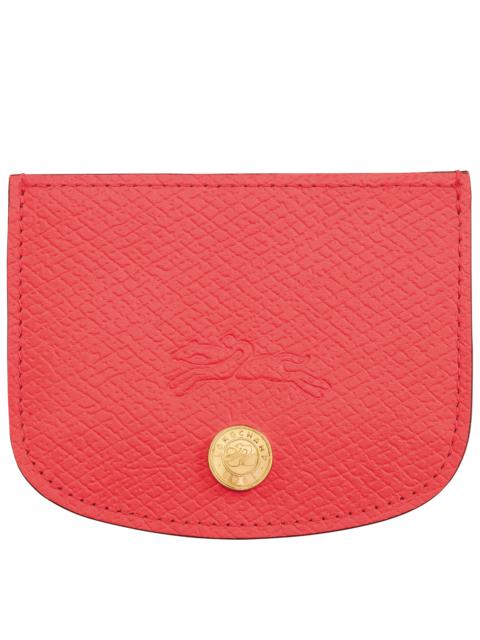 Longchamp Épure Card holder Strawberry - Leather