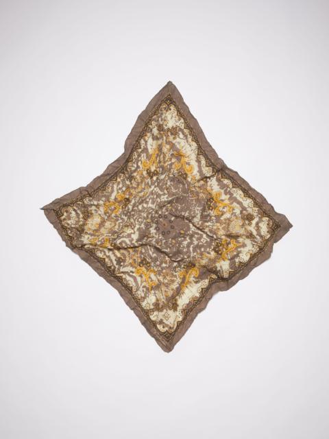 Acne Studios Cotton-silk scarf - Brown/yellow