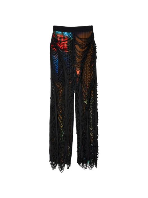 Jean Paul Gaultier crochet-knit wide-leg trousers