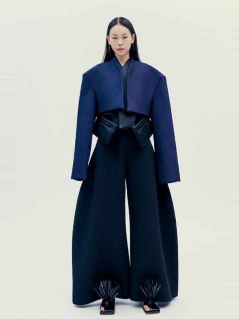 A.W.A.K.E. MODE CROPPED JACKET WITH INSERT NAVY BLACK