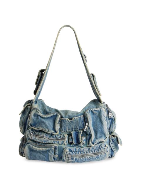 BALENCIAGA Men's Superbusy Messenger Bag - Blue