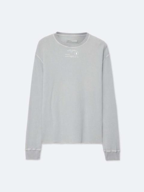ALLSAINTS RAPHY WAFFLE-KNIT LONG-SLEEVE GRAPHIC T-SHIRT