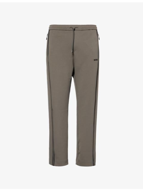 BOSS Athleisure straight-leg cotton-blend stretch-jersey jogging bottoms