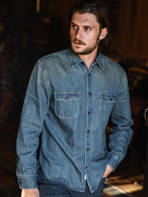 HIROSHI KATO The Brace Shirt  7oz Denim - Craig