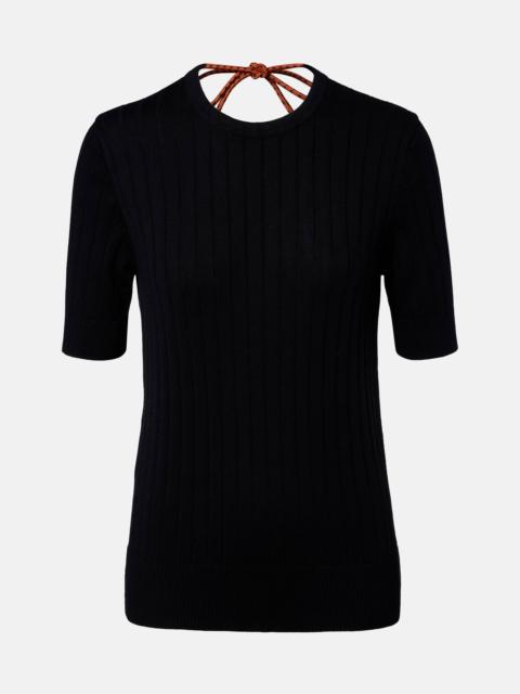 Plan C Ribbed-knit cotton top