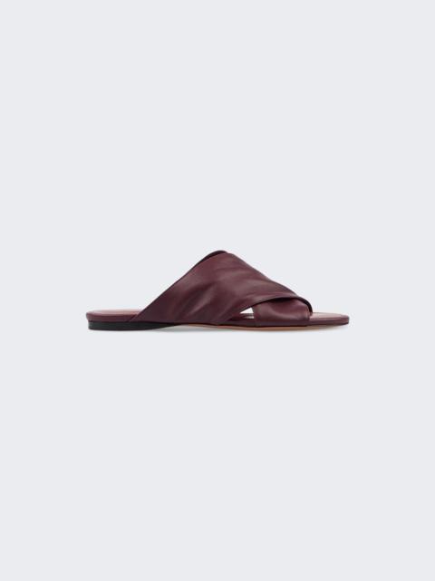 PARIS TEXAS Maria Flat Sandal Rouge Noir
