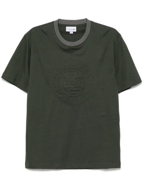 LACOSTE embroidered cotton T-shirt