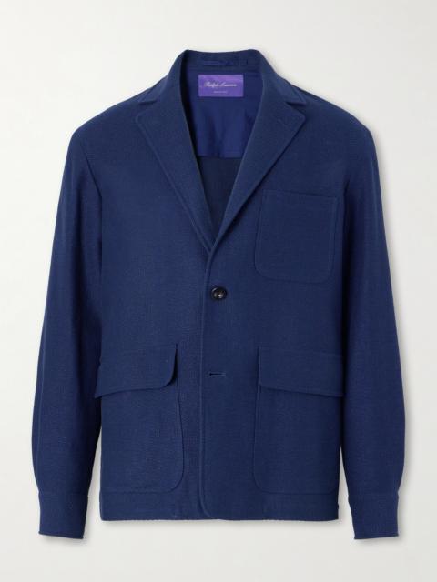 Ralph Lauren Cotton-Blend Waffle-Knitted Blazer Jacket