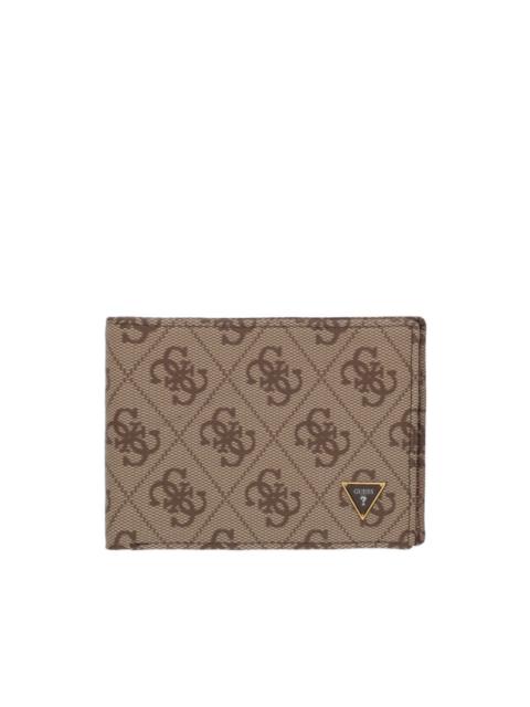 GUESS USA monogram-print logo-plaque wallet