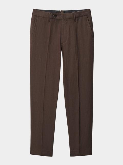 rag & bone Men's Evan Linen Straight Leg Trousers