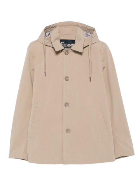 Herno hooded buttoned jacket