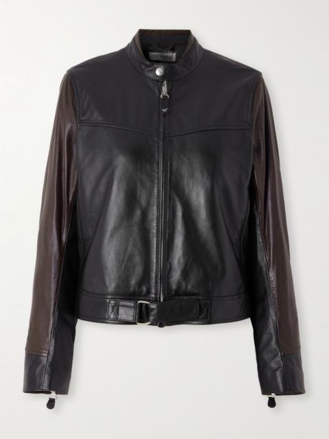 Our Legacy + Emporio Armani Piccola Trix leather jacket Black