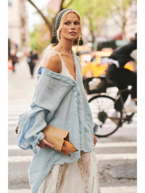 FREE PEOPLE Selene Button Down Linen Shirt