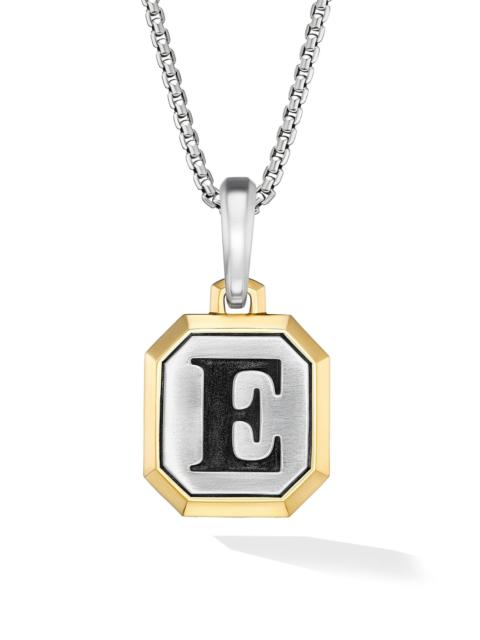 DAVID YURMAN Men's Initial Amulet in Sterling Silver - E Silver