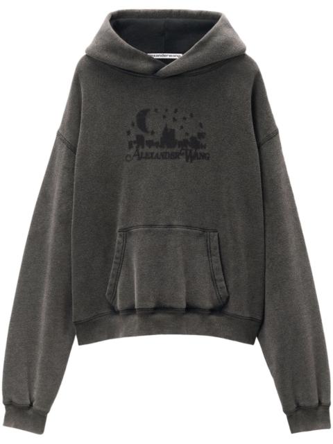 Alexander Wang logo-jacquard cotton hoodie