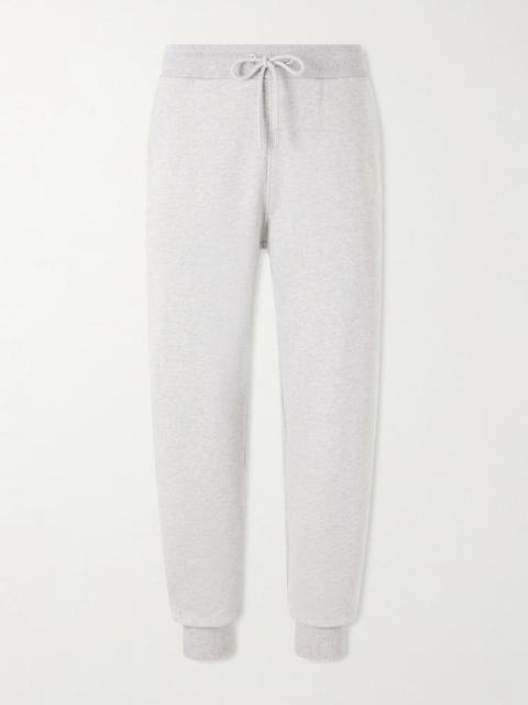 AMI Paris Logo-Embroidered Cotton-French Terry Sweatpants