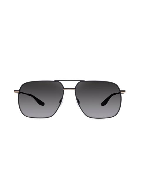 BARTON PERREIRA Men's 007 Legacy Royale Navigator 61MM Sunglasses - Black Satin Gold Smolder