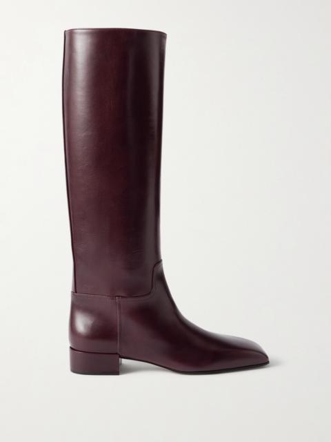 CHRISTEN Classic Square Leather Knee Boots