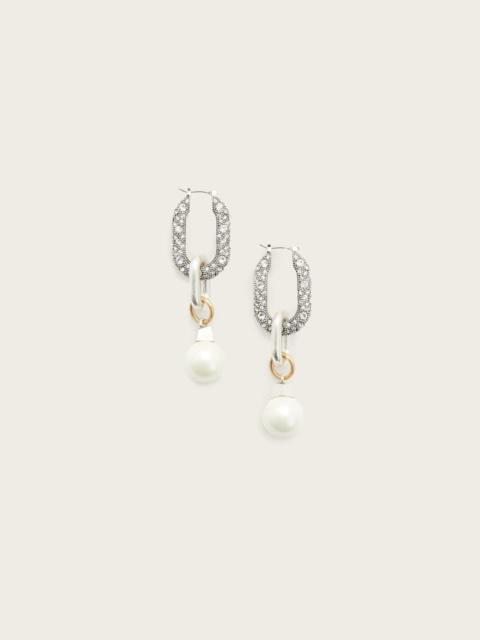 ALLSAINTS CADENCE TWO TONE LINK EARRINGS