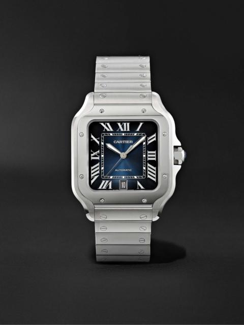 Cartier Santos de Cartier Automatic 39.8mm Interchangeable Stainless Steel and Leather Watch, Ref. No. WSSA0
