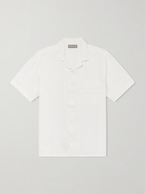 Canali Camp-Collar Linen Shirt