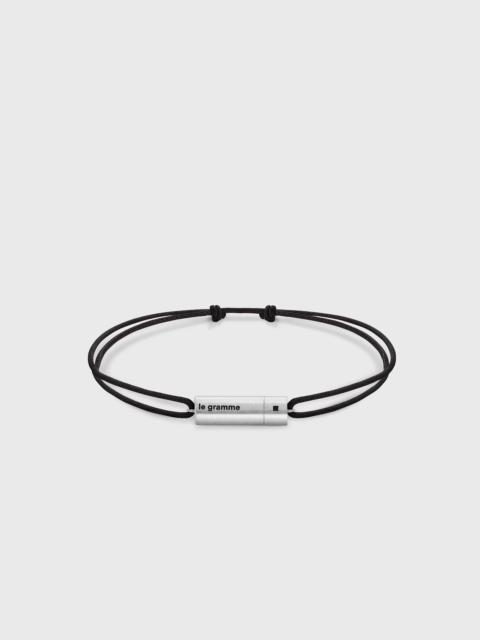 le gramme 5G CABLE BLACK CORD BRACELET
