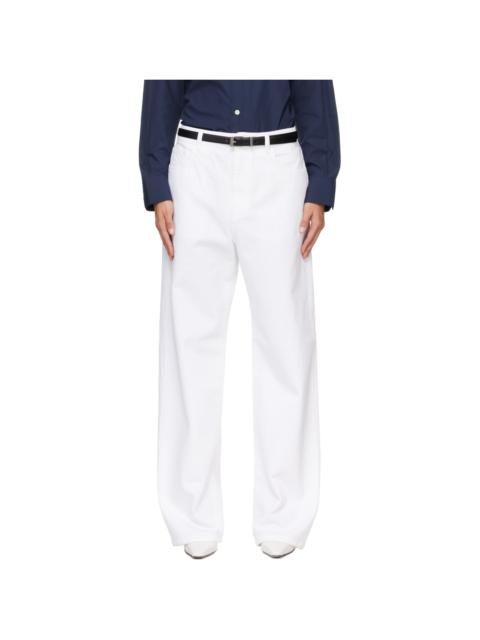 RÓHE White Bruun Signature Baggy Jeans
