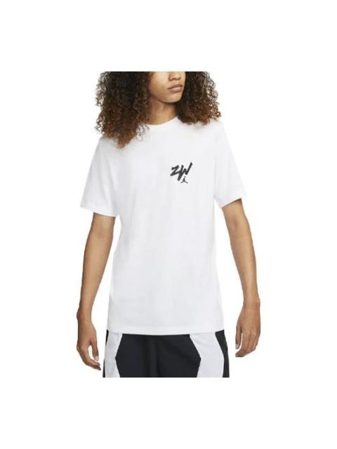 Nike Men's Nike Zion Alphabet Casual Sports Short Sleeve White T-Shirt DM4032-101