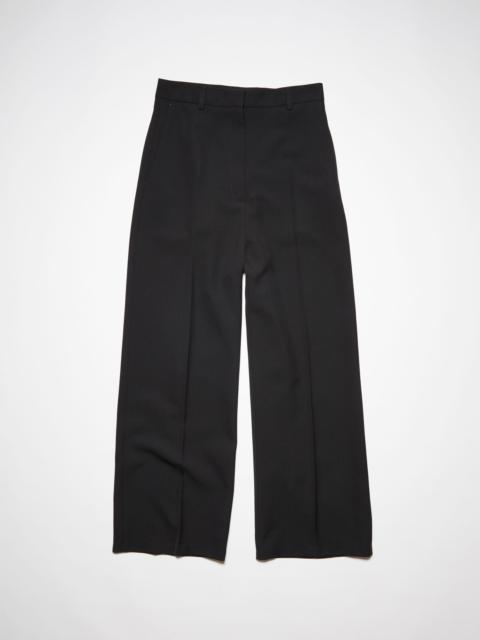 Wool blend trousers - Black