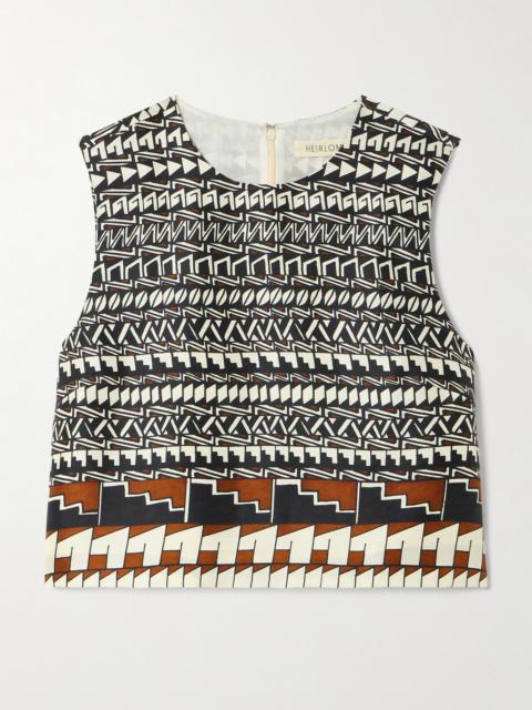 HEIRLOME + Alex Jurado Printed Silk-satin Tank