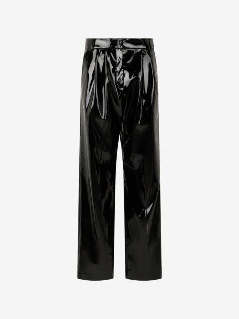 Roberto Cavalli Black Vinyl Trousers