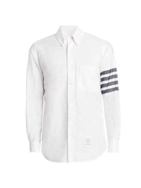 Thom Browne Men's Engineered 4-Bar Straight-Fit Oxford Shirt - White Navy