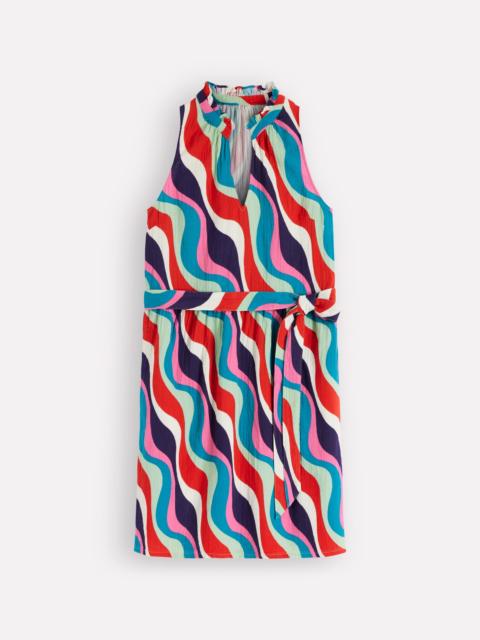 BODEN Viv Double Cloth Short Dress-Wiggle Print
