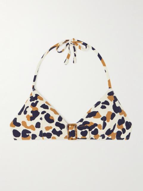 ERES Coquillage Ecailles Buckled Printed Triangle Halterneck Bikini Top