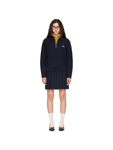 SHUSHU/TONG Navy Stand Collar Pullover Minidress