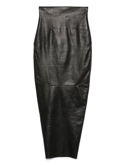leather maxi skirt